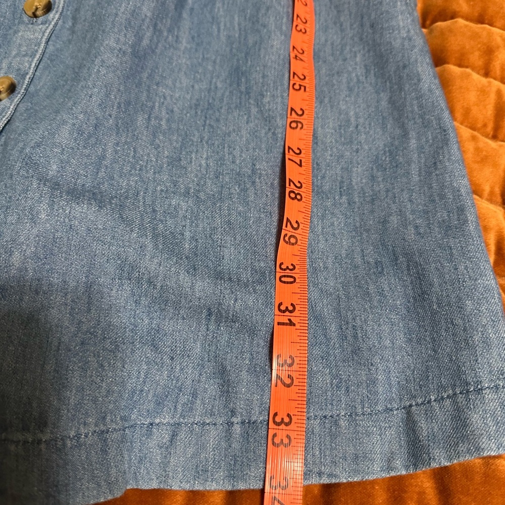 Old Navy Puff Sleeve Jean Mini Dress Womens L - Picture 8 of 8